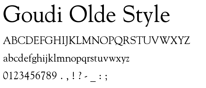 Goudi Olde Style font